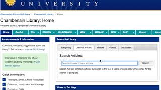 Information Chamberlain University: Scholarly Sources Guide