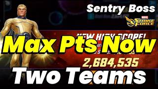 SENTRY Boss HACKS! TWO Teams to MAX Pts NOW! Super Easy To Complete! Aug 2026 | MARVEL Strike Force