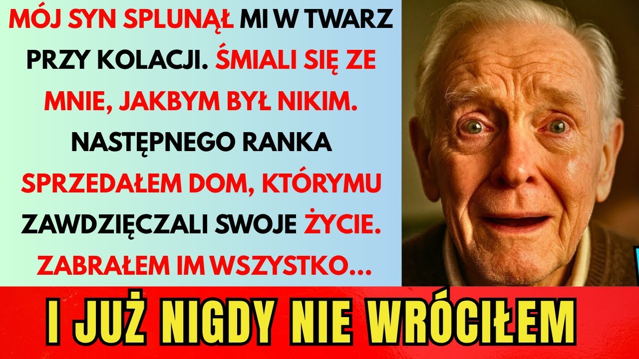 Mój Syn Splunął Mi w Twarz Przy Kolacji… Następnego Dnia Sprzedałem Jego Dom i Odszedłem Na Zawsze