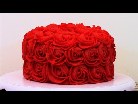 how-to-decorate-a-rosette-cake-in-10-minutes-10分钟玫瑰花蛋糕裝飾