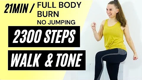 WALK&TONE Full Body Burn || Take 2300 Steps At Hom...