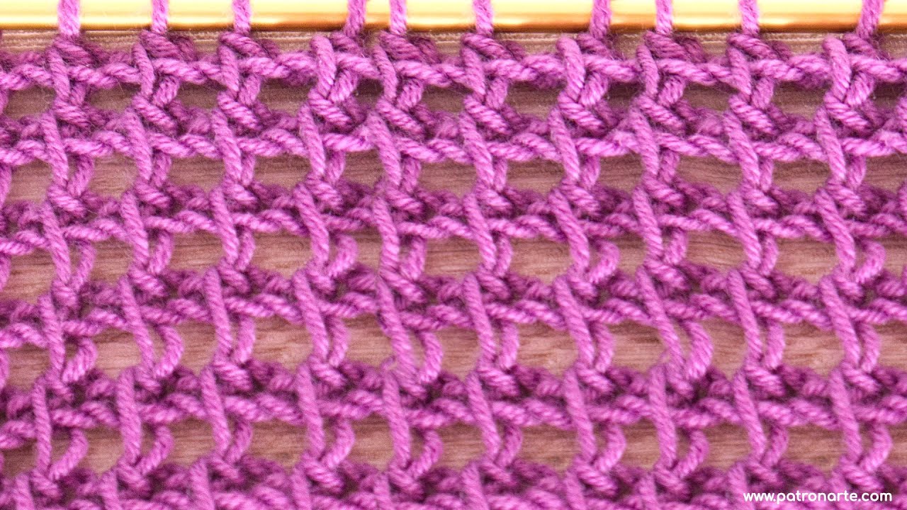 Punto Tunecino Calado, Fácil, Bonito y Ligero a Crochet Tunecino. Un Punto Imprescindible de Conocer