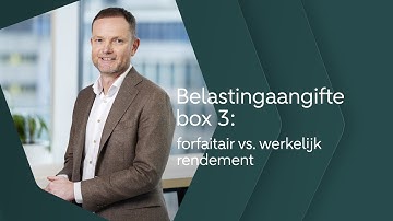 Fictief óf werkelijk rendement box 3