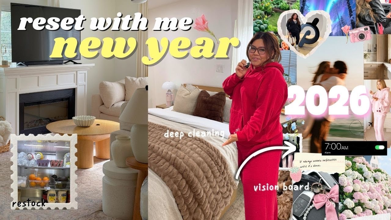 The *ULTIMATE* Getting my Life Together RESET for 2026 | Cleaning, Vision Boards, Restocks