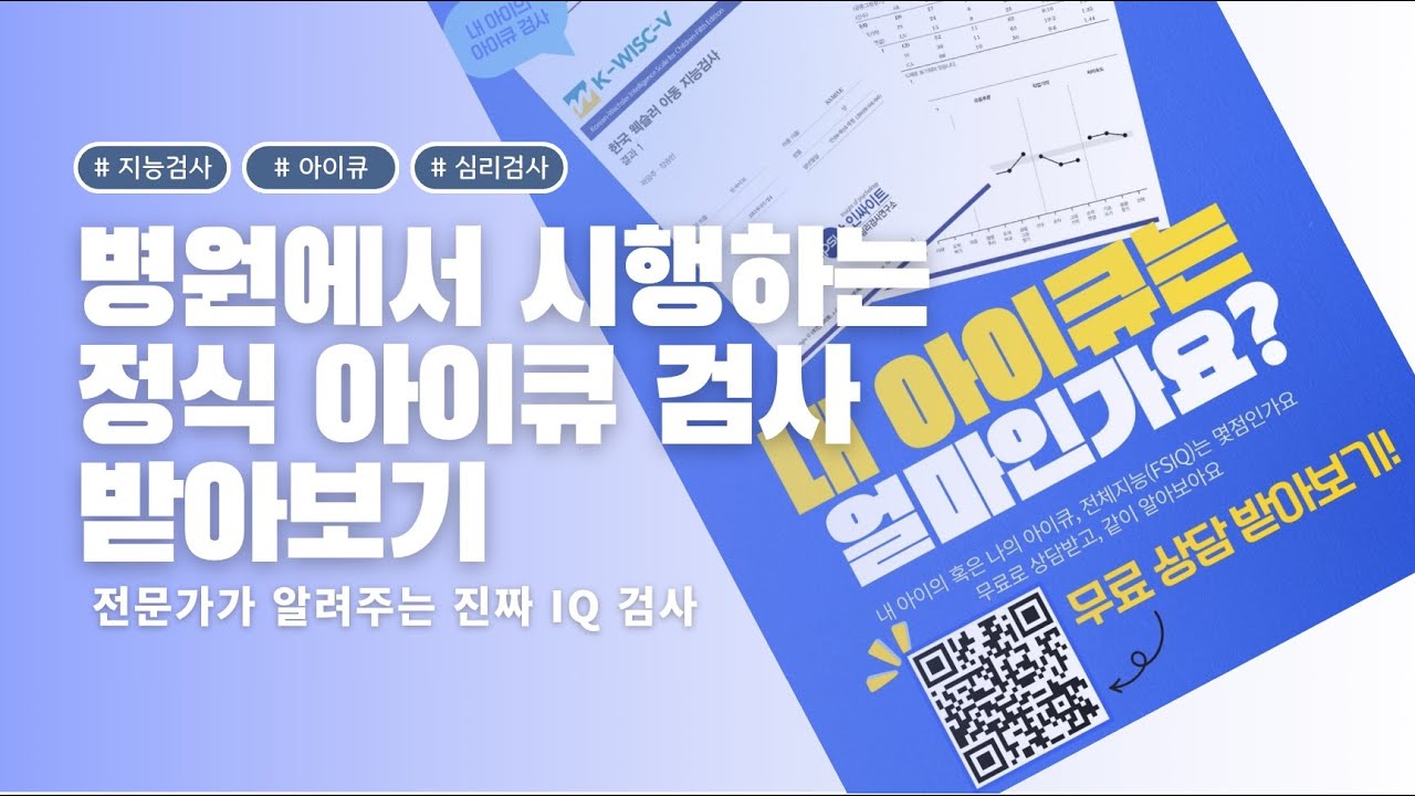 병원에서 받아볼 수 있는 진짜 아이큐IQ 검사 받아보기 / 전문가가 시행하는 정식 웩슬러 지능검사 / 정식 IQ 검사는 이겁니다｜웩슬러 지능검사(WISC·WAIS) 제대로 받는 법