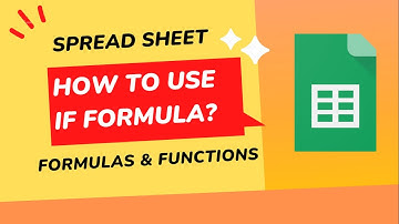 How to Use IF Formula? #exceltutorial #spreadsheet #formula