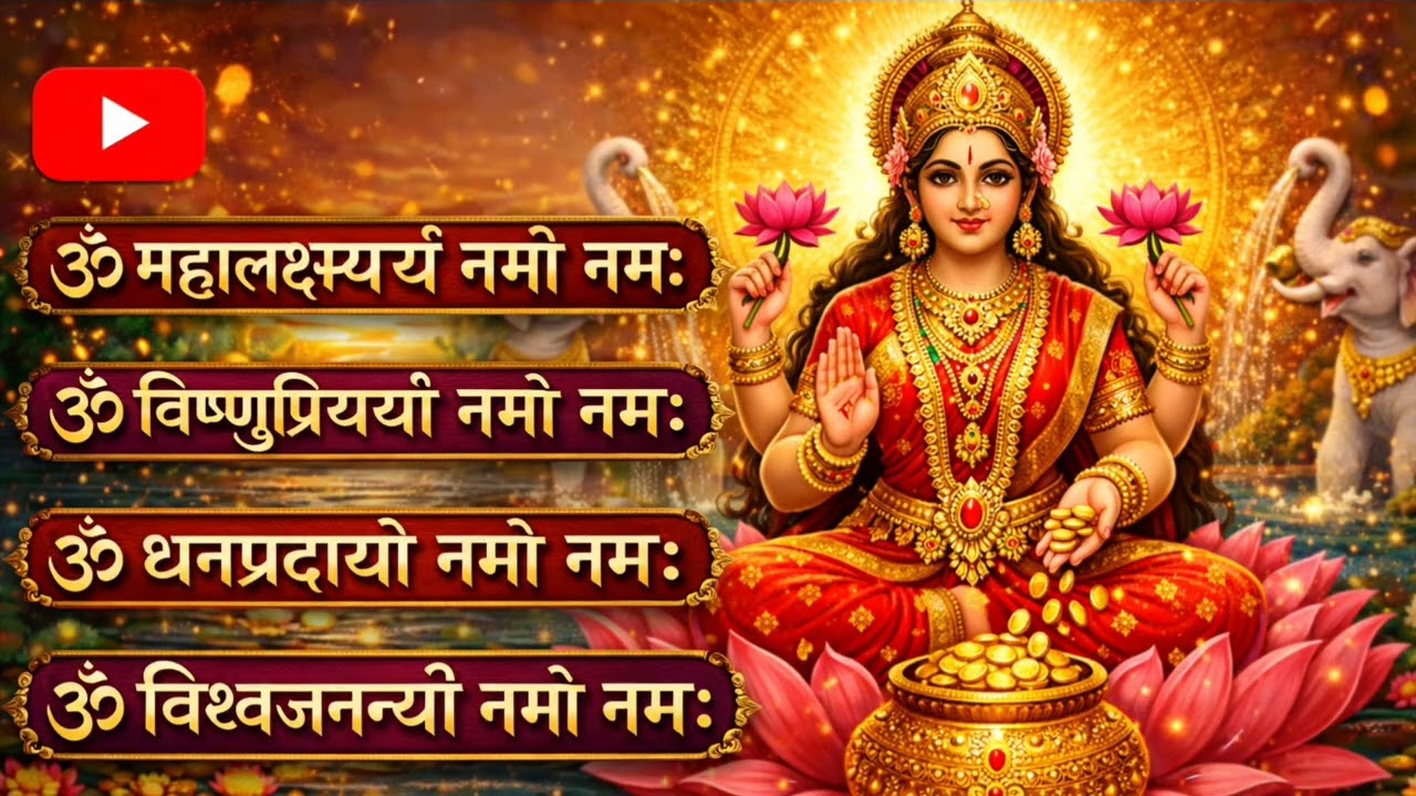 Om Mahalakshmi Mantra | धन, सुख और समृद्धि के लिए शक्तिशाली लक्ष्मी मंत्र | Goddess Lakshmi Bhajan