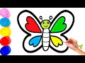 Drawing a butterfly for children|Bolalar uchun kapalak chizish|Рисование бабочки для детей