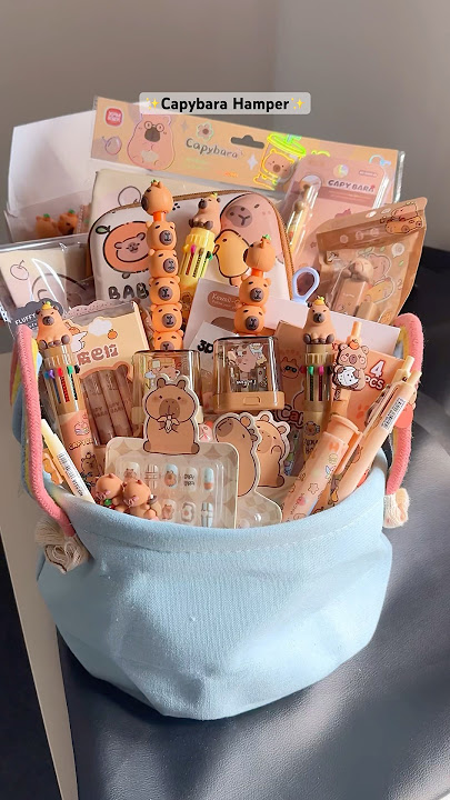 Quirky Capybara Hamper 🌷✨🎀#capybara #stationery #stationary #kawaii #cute #hampers