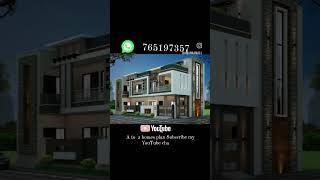 24 by 60 corner front 3d elevation house plan #instagram #shortvedio #facebook #viralvideo #duplex