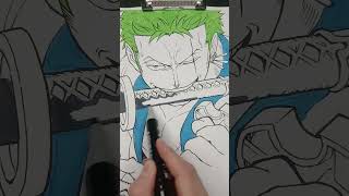 Watch Roronoa Zoro come to life with colors!Can you finish this anime coloring#Zoro #AnimeColoring
