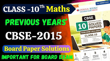 CBSE Class 10 Maths Question Paper Solutions 2015 | CBSE 2015 Class 10 Maths Standard Code no 30/2/2