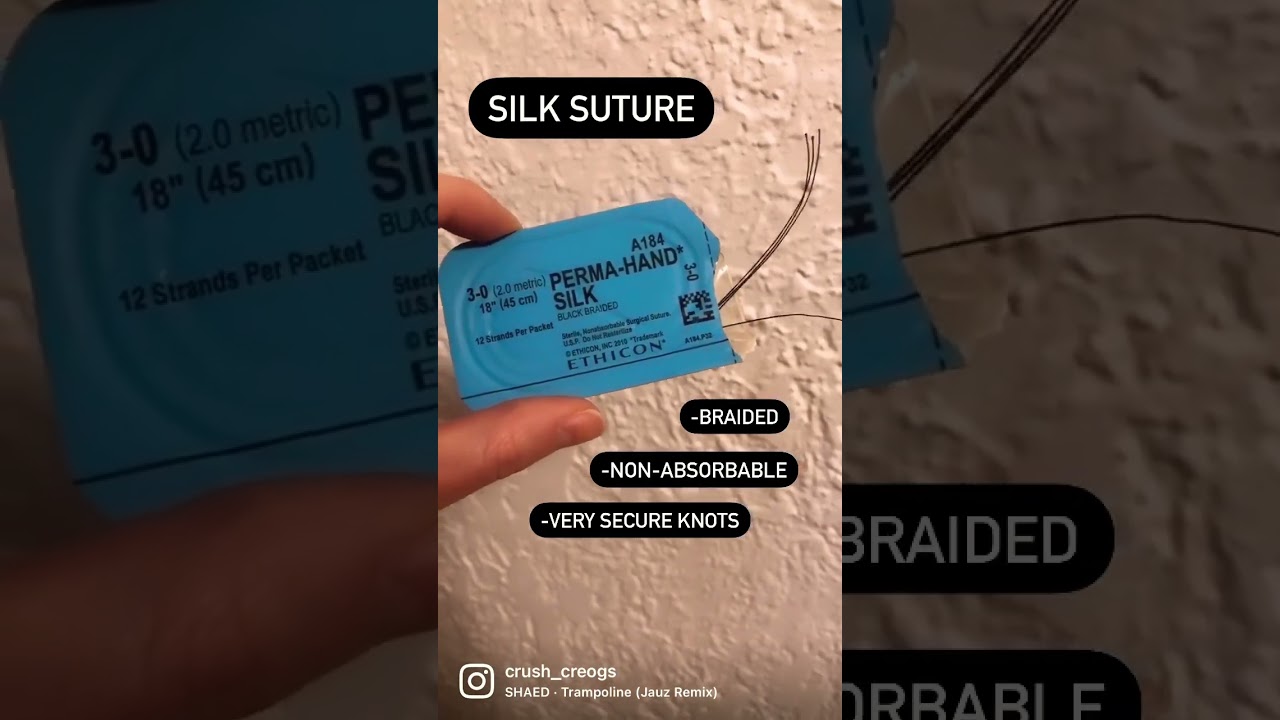 Silk suture! non-absorbable braided suture material made from silkworms 🐛