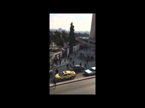 مشاجرة بالحجارة أمام الأردنية  - الحقيقة الدولية