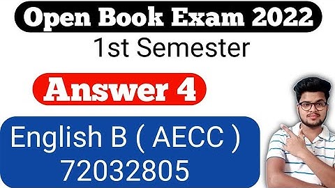 DU SOL 1st Semester English B ( AECC ) Answer 4 2022