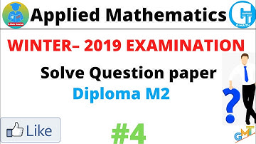 Diploma M2 solved question paper 2019 #questionpaper2019 #questionpaper #question #maths