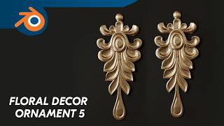 Floral Decor Ornament 5 - Blender 3D Tutorial