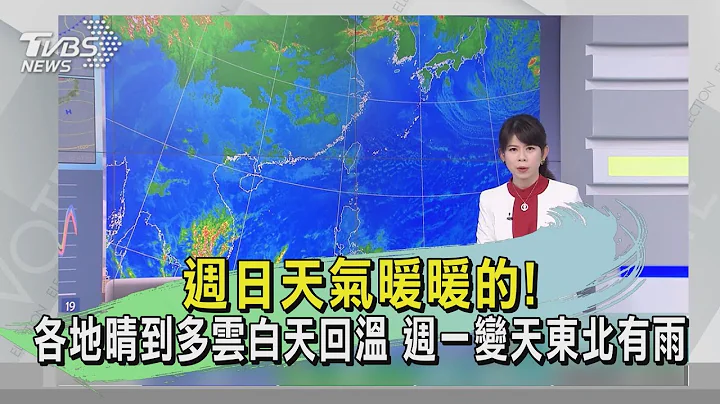 周日天气暖暖的! 各地晴到多云白天回温 周一变天东北有雨｜早安气象｜TVBS新闻 20240114 @TVBSNEWS01 - 天天要闻