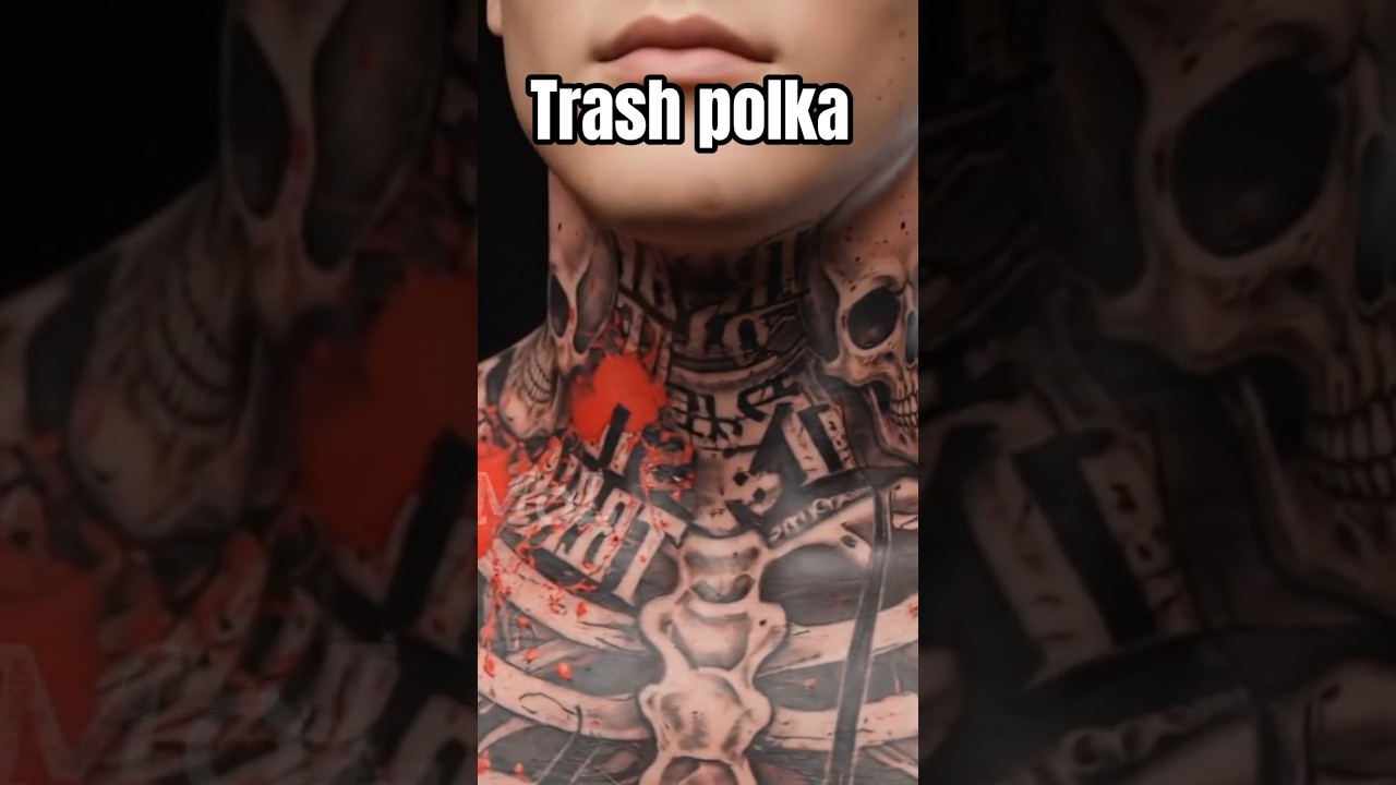 Trash Polka Neck & Chest Tattoo Showcase | Gritty German Ink 