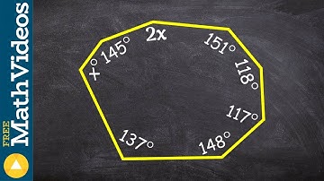 Determine the missing value using the sum of interior angles of a polygon ex 3