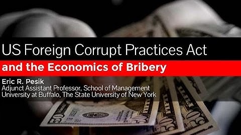 US Foreign Corrupt Practices Act and the Economics of Bribery by @EricPesik