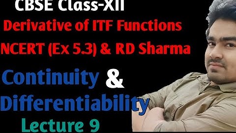 Derivative of Inverse trigonometric Functions|| NCERT Ex 5.3 (Q-9 to Q-15) & RD Sharma (Ex-11.3)