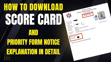 How to Download Score card and Priority form notice in detail | B.Sc.CSIT Entrance Exam Result |