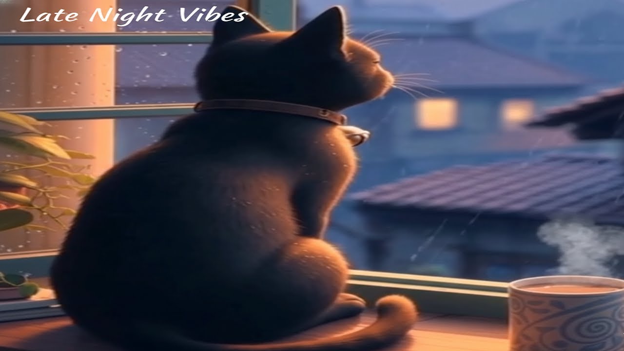 Cozy Lo-Fi Night 🌙 Cat by the Window | Deep Focus, Relax & Study Music