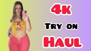 4K Try-On Haul 4K Transparent Cleaning & Lingerie Chic Mesh Dress Try On Haul