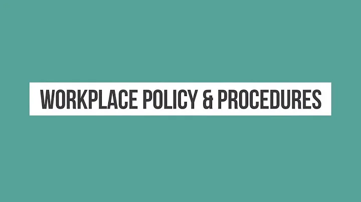 Policies and Procedures 15 - Maintaining Consistency