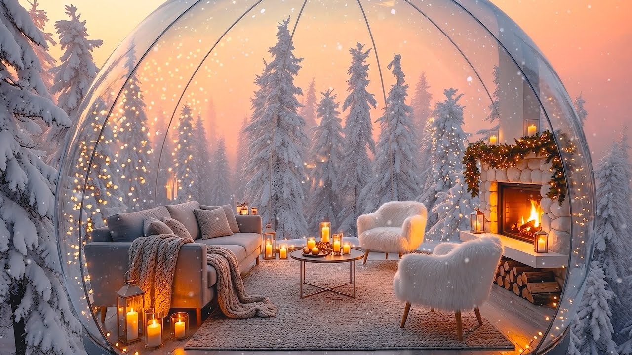 Peaceful Jazz Lounge & Fireplace: Cozy Visuals for Anxiety Relief