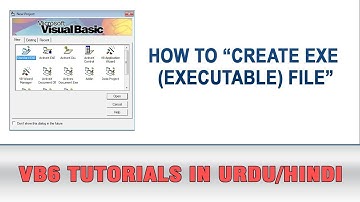 VB6 Tutorial In Urdu - How to create Exe file in Visual Basic 6