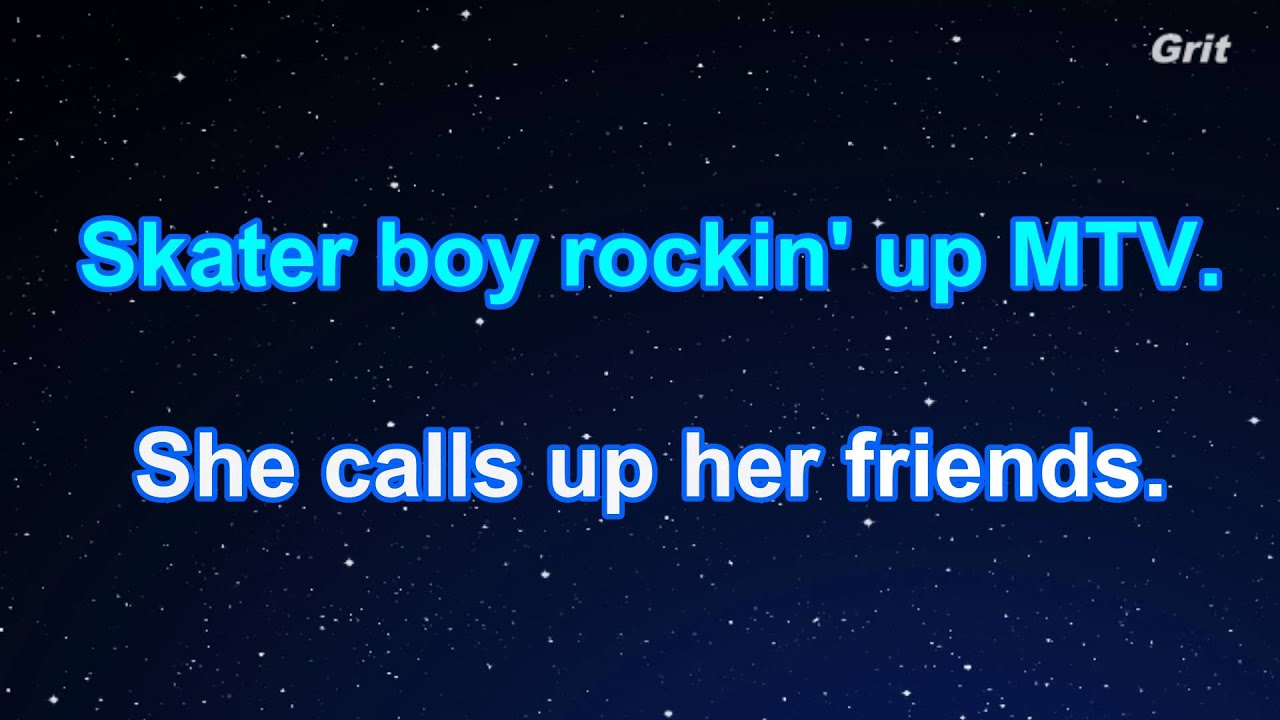 Sk8er Boi - Avril Lavigne Karaoke【No Guide Melody】