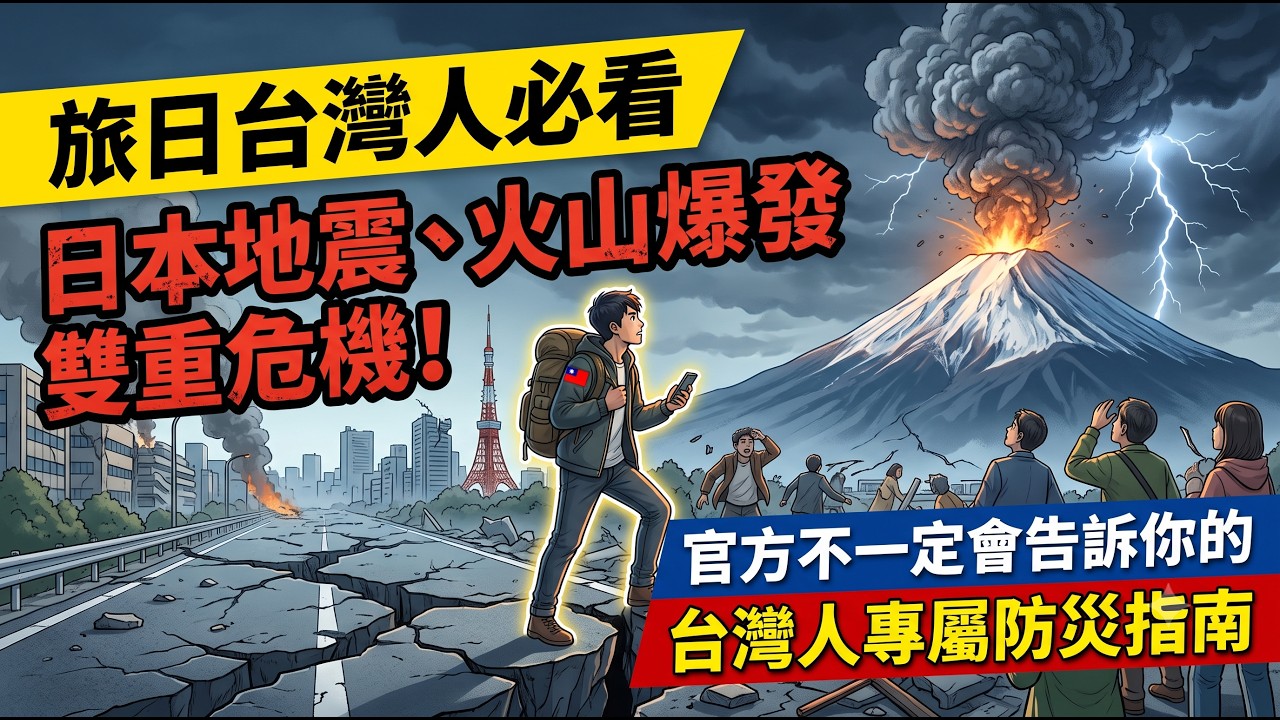 旅日台灣人必看|日本地震、火山爆發雙重危機!官方不一定會告訴你的台灣人專屬防災指南【完全戰爭手冊】EP77 縮圖