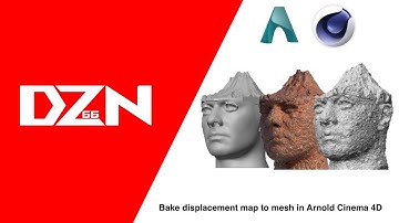 Bake displacement map to mesh in arnold Cinema 4D