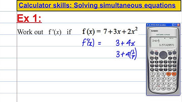 CASIO FX 991ES PLUS - Calculator skills - differentiation
