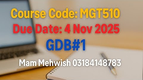MGT510 GDB#1 Solution | Upgrade People vs Upgrade Technology | TQM GDB Answer 2025