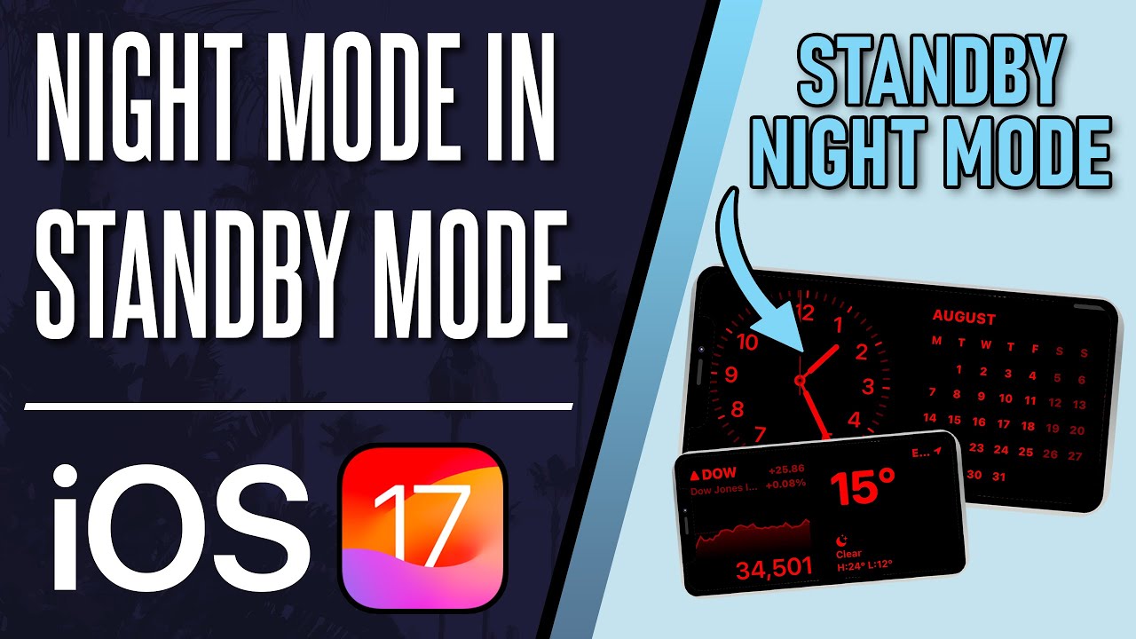 How to Turn ON or Turn OFF Night Mode in StandBy Mode on iPhone (iOS 17