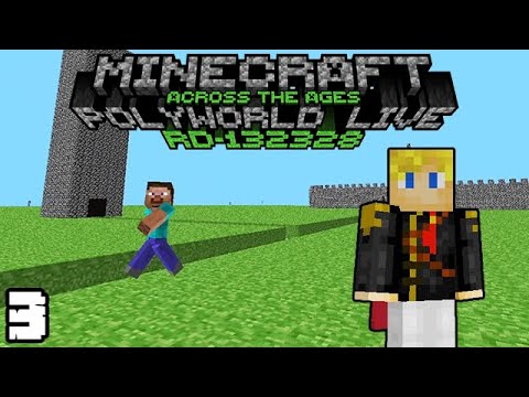 Minecraft Polyworld Live: Across the Ages || Day 3 || rd-132328 || Cave ...
