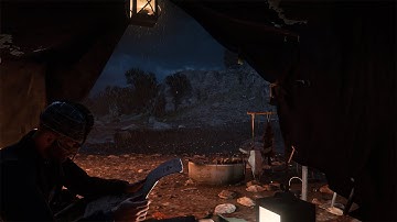 Camping In Heavy Rain By The Lake | Relaxing Rain Sounds for  Study, Sleep & Focus | RDR2 ASMR