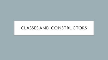 Classes and Constructors - Devsena Mishra