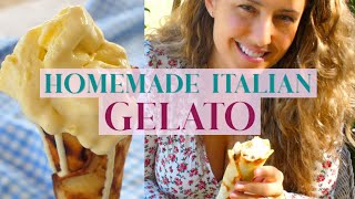 HOMEMADE ITALIAN GELATO in Tuscany, Italy (no ice cream maker)