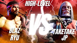 Street Fighter 6 - Blaz (Ryu) vs Taketake (Jp) 🔥 Epic High-Level Ranked Battle 