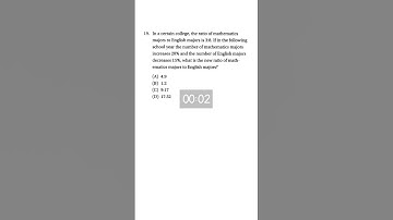 SAT Prep Problem Solving & Data Analysis 4-2 Tune-Up Exercises Q19 #satexam #satprep #satmath