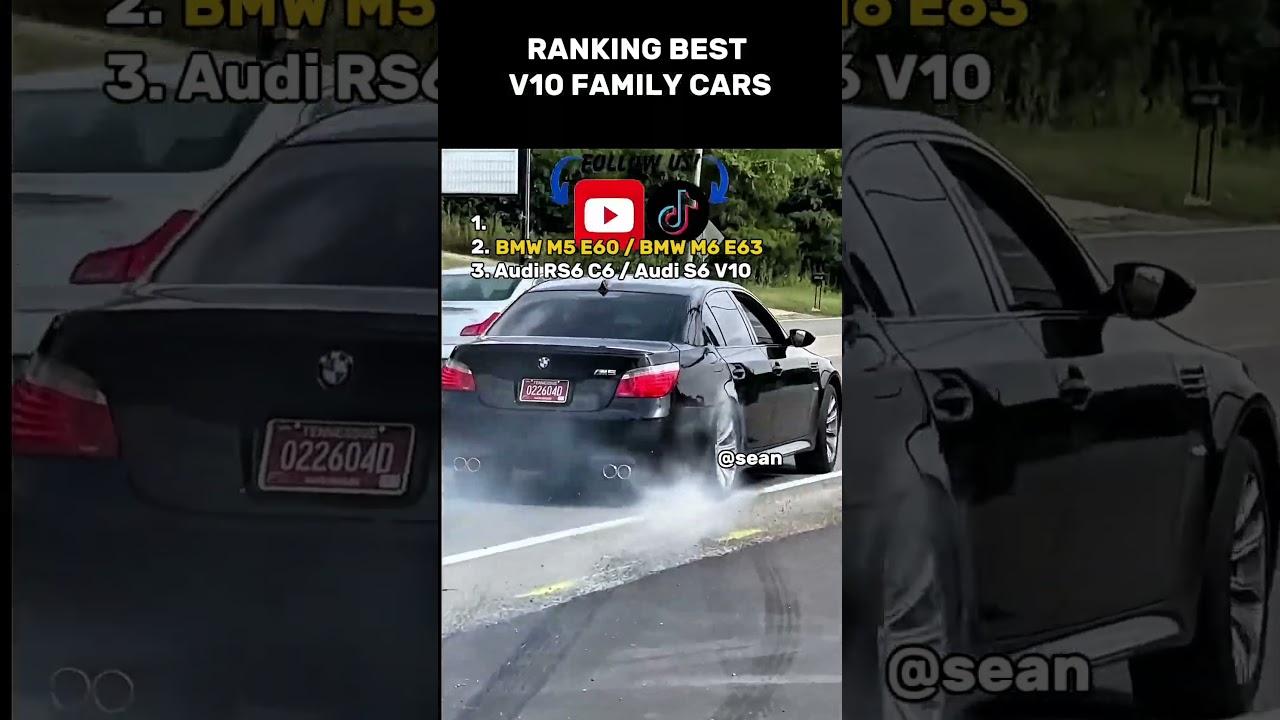 RANKING BEST V10 FAMILY CARS! #car #shorts