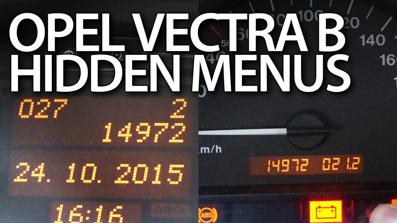 How to enter hidden menu in Opel Vectra B (instrument cluster MID display  Vauxhall) - YouTube