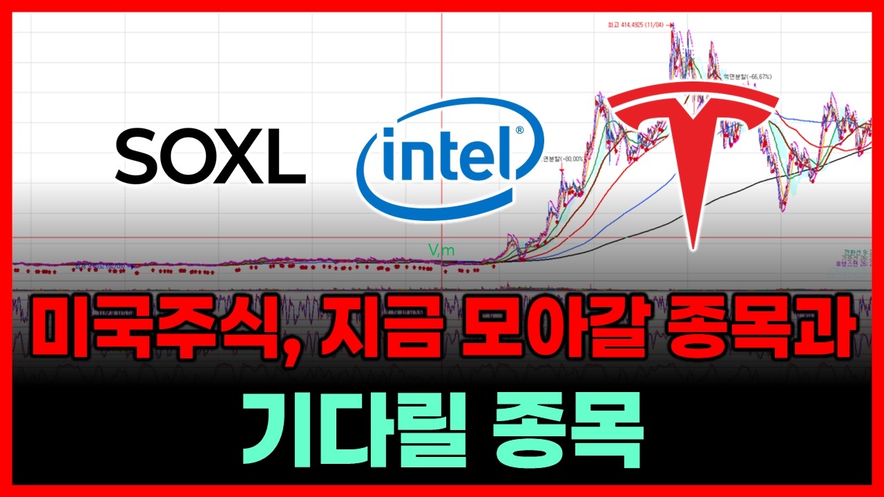 미국주식, 지금 모아갈 종목과 기다릴 종목 (SOXL 테슬라 로켓랩 인텔 아이렌