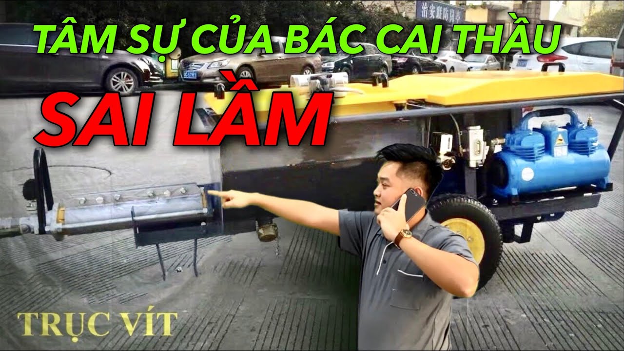 Máy phun vữa trục vít và câu chuyện chân thành của bác cai thầu
