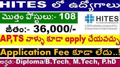 108 Cheif Officer posts fill By HITES For All ASPIRANTS  By SRINIVASMech