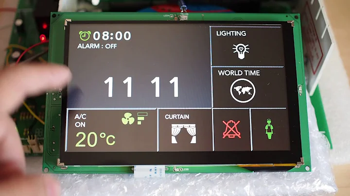 PIC32MZ LCD7" Hotel room control project